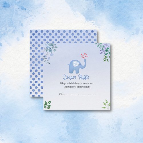 Advice Baby Elephant With Blowing Hearts Enclosure Card