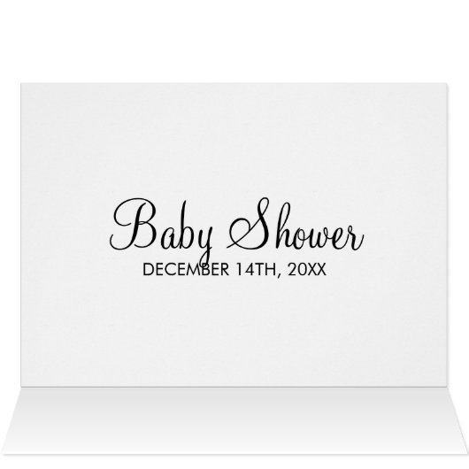 Advice Card Baby Shower Gold Glitter Lights (Inside Horizontal (Top))