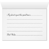 Advice Card Baby Shower Gold Glitter Lights (Inside Horizontal (Bottom))