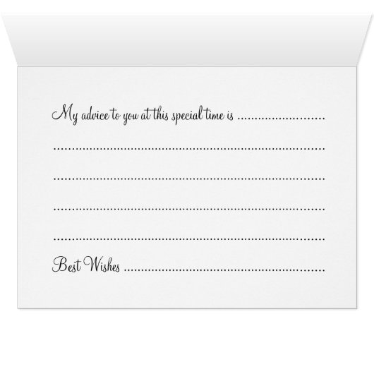 Advice Card Baby Shower Gold Glitter Lights (Inside Horizontal (Bottom))