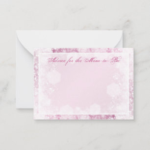 Advice Card Baby Shower Night Sparkle Pink