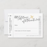 Advice Card Bridal Shower Date Night Travel Ideas<br><div class="desc">Black and Gold Advice Cards for a Destination Wedding or Travel Theme Bridal Shower Printed on mini "boarding pass" plane ticket cards so guests can write in travel advice and vacation trip ideas or date night ideas - or both. The flexible design lets you decide how you'd like the bridal...</div>