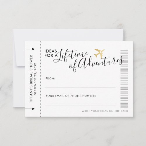 Advice Card Bridal Shower Date Night Travel Ideas