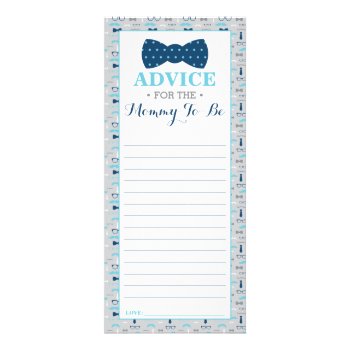 Advice Card For Mommy-to-be  Bow Tie by DeReimerDeSign at Zazzle