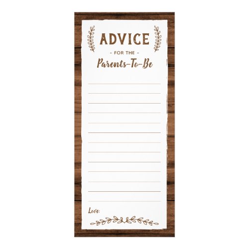 Advice Card for Parents_To_Be Baby Shower