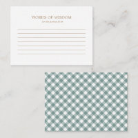 Advice Card – Rustic Autumn Fall Baby Shower