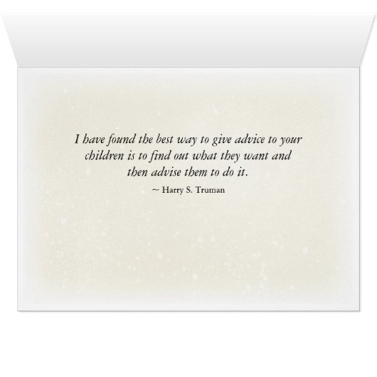 Advice card  ~Truman (Inside Horizontal (Bottom))