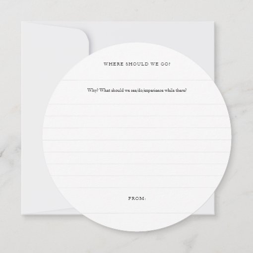 Advice Card Unique Guest Book Travel Ideas Cards | Zazzle