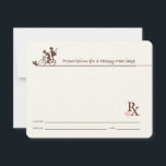 Advice Cards Rx Doctor Prescription Guest Book<br><div class="desc">"Prescription for a Happy Marriage"  Replace your guest book with these RX Wedding Reception cards</div>