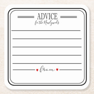 Advice coaster for any party personalized coaster