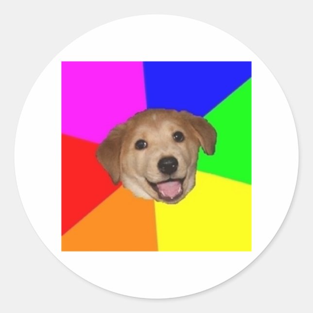 Advice Dog Advice Animal Meme Classic Round Sticker (Front)