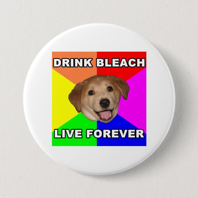 Advice Dog Pinback Button (Front)