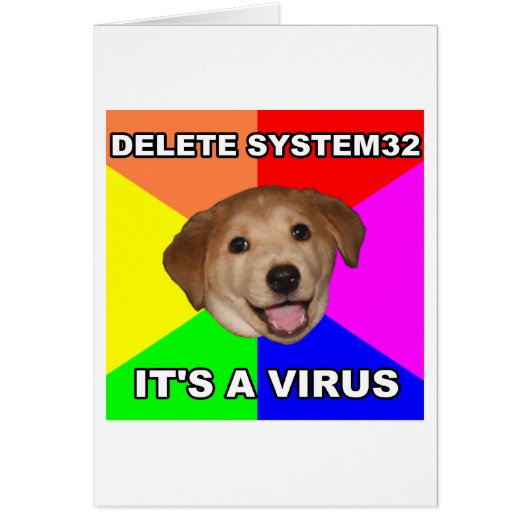 Advice Dog says: Delete the Virus Cards (Front)