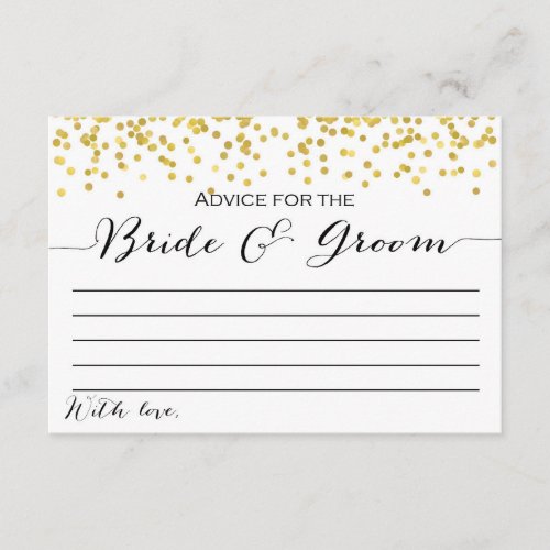 Advice for Bride and Groom Card