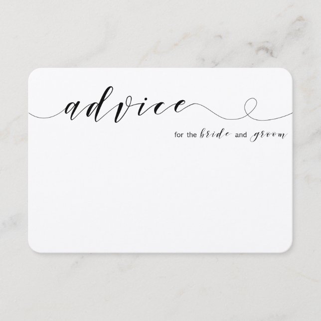 Advice for bride and groom card | kraft card (Front)