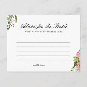 Advice for Bride Mexican Margarita Bridal Shower Enclosure Card