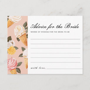 Advice for Bride Scooped Up Bridal Shower Enclosure Card