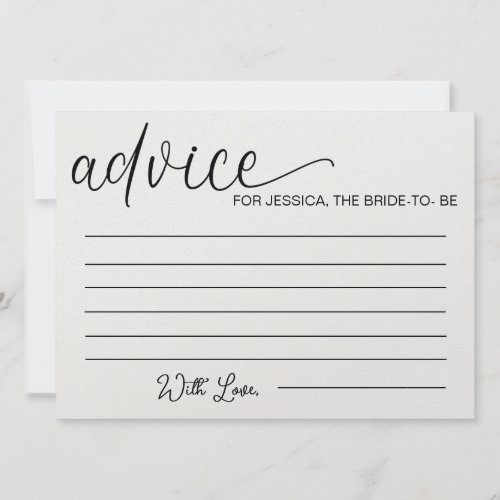 Advice for Bride to Be_ Bridal Shower Advice Cards