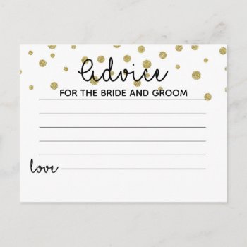 Advice For Bride Wedding  Game Bridal Shower Postcard by TheArtyApples at Zazzle