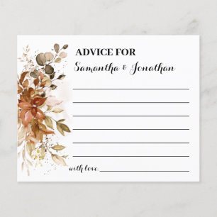 Advice for Couple Autumn Fall Bridal Shower Card Flyer