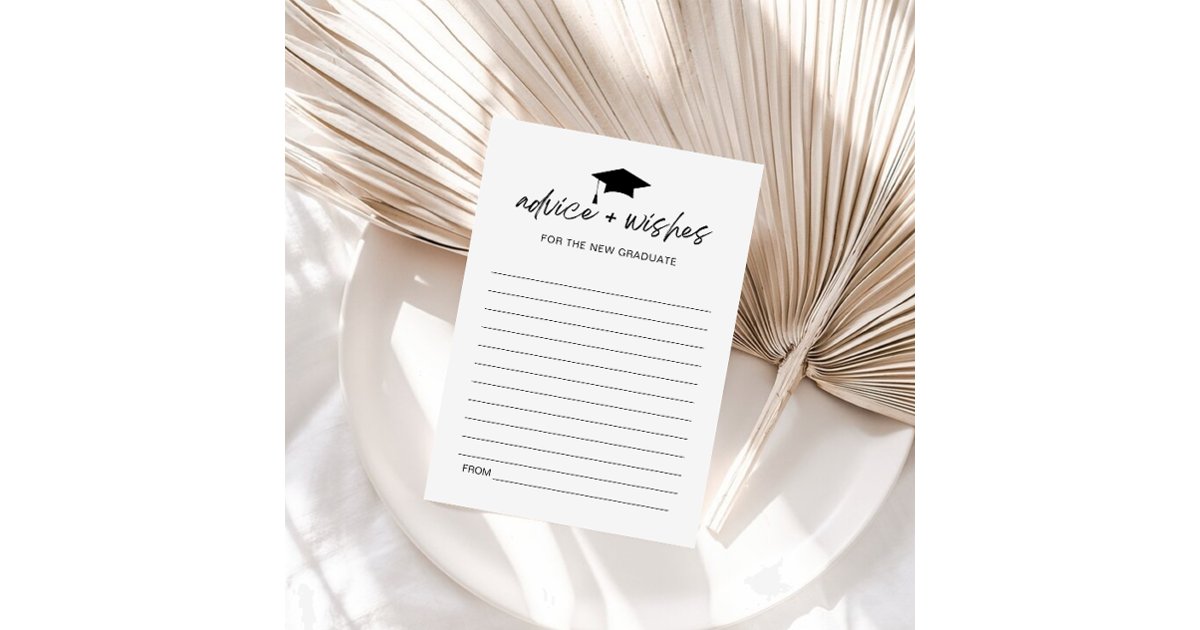 New Grad Notes Advice For Graduate Minimalist Note Card | Zazzle