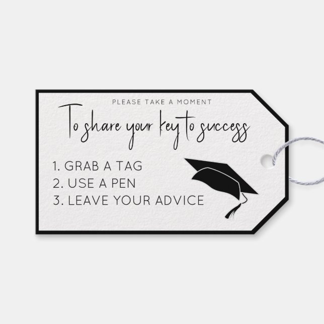 Advice for graduate tag (Front (Horizontal))