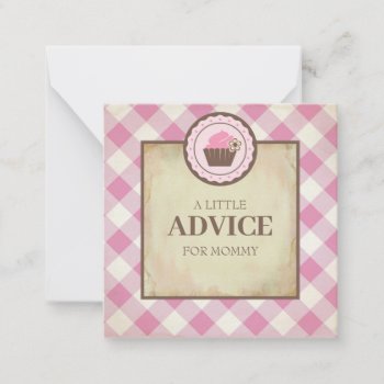 Advice For Mom Baby Shower Insert Note Card by VGInvites at Zazzle