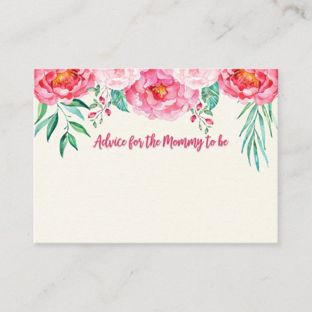 Advice for Mom Card, Mom-to-be, Floral Card (Front)