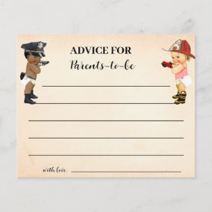 Advice for Mom & Dad Little Recruit Shower Card Flyer