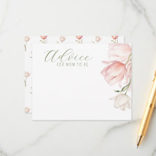Advice for Mom to Be Card Floral Keepsake
