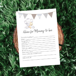 Advice For Mom-To-Be Game Baby Elephant Card