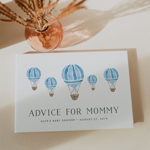 Advice for Mommy  Hot Air Balloon Baby Shower Guest Book