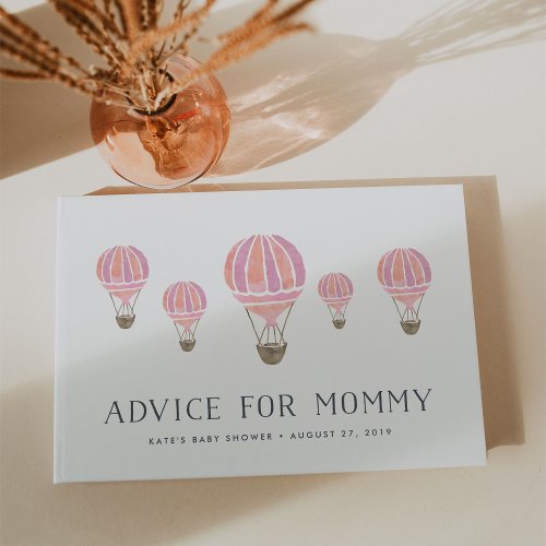 Advice for Mommy  Hot Air Balloon Baby Shower Guest Book