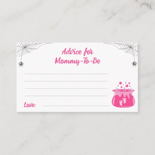 Advice for Mommy_to_be Halloween Witch Baby Shower Enclosure Card