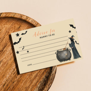 Advice for Mommy-to-be Halloween Witch Baby Shower Enclosure Card