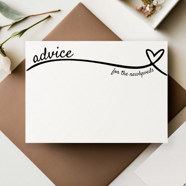 Advice for Newlyweds Heart Line Wedding Enclosure Card (Advice for Newlyweds Heart Line Wedding Enclosure Card
)