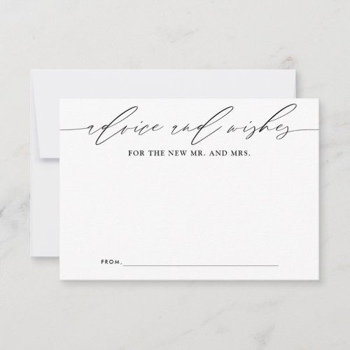 Advice for Newlyweds Keepsake Card