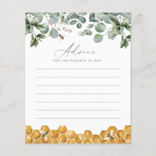 Advice for Parents Bee Greenery Baby Shower Game