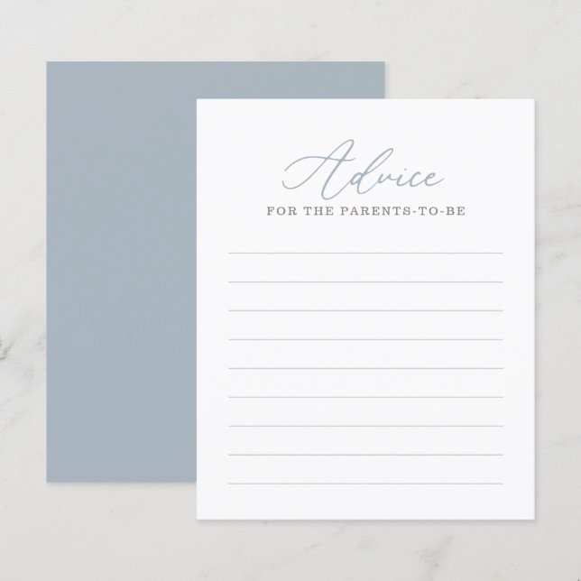 Advice for Parents Blue Nautical Baby Shower Game (Front/Back)