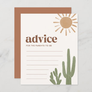 Advice for Parents Boho Cactus Baby Shower Game