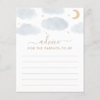 Advice for Parents Moon and Stars Baby Shower Game