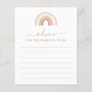 Advice for Parents Pink Rainbow Baby Shower Game