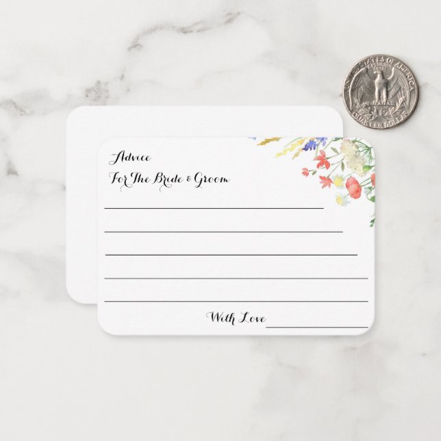 ADVICE FOR THE BRIDE AND GROOM CARD (Front/Back In Situ)