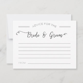 Advice for the Bride and Groom Cards