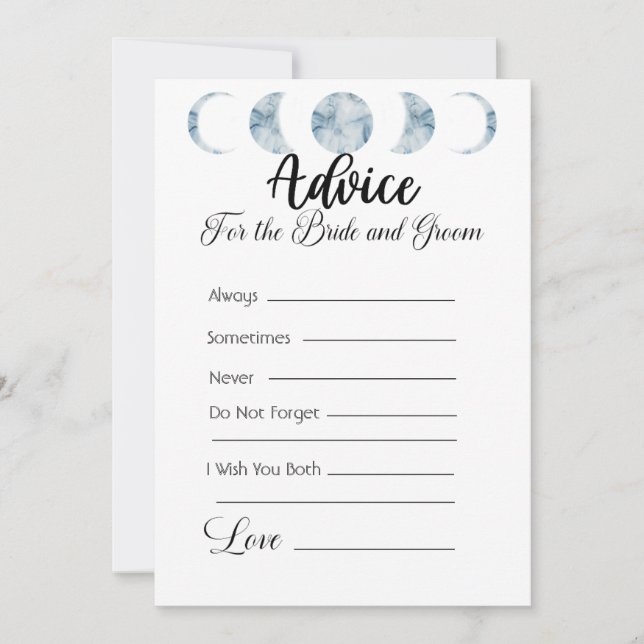 Advice For The Bride and Groom Pale Purple Invitation (Front)