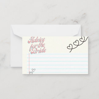 Advice for the Bride Cards