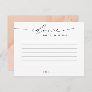 Advice for the Bride Elegant Script Enclosure Card