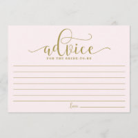 Advice for the Bride | Gold & Pink Calligraphy