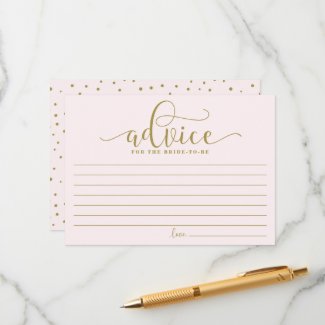 Advice for the Bride | Gold & Pink Calligraphy