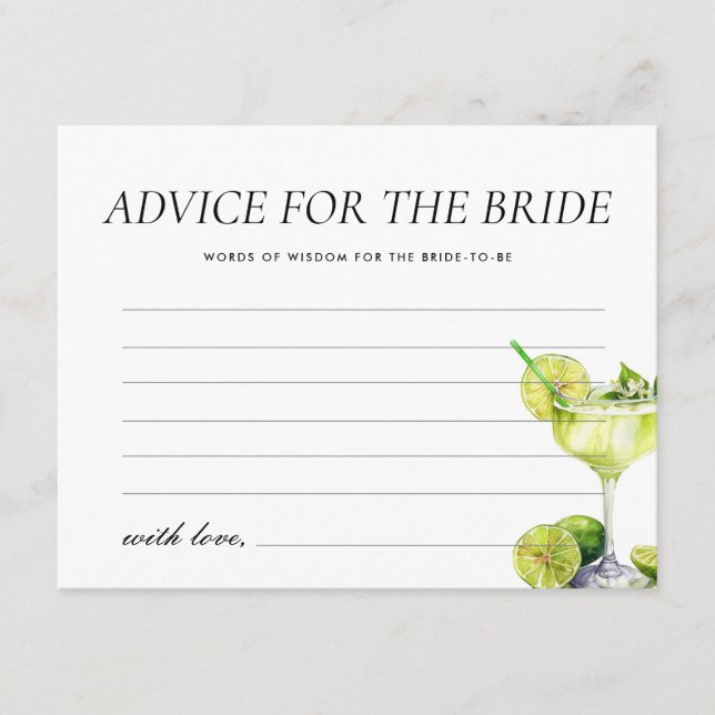 Advice for the Bride Mexican Fiesta Bridal Shower Enclosure Card (Front)